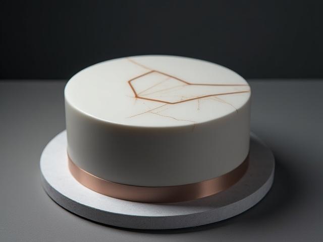 Sophisticated corporate event cake with company logo and clean design.