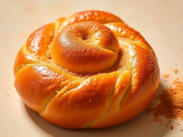 Swirled Morning Bun with Cinnamon Sugar